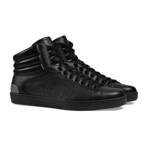 gucci ace high top black|Gucci high tops men's.